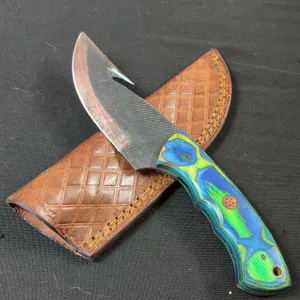 Carbon Steel Knife and Leather Sheath