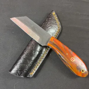 Carbon Steel Knife and Leather Sheath