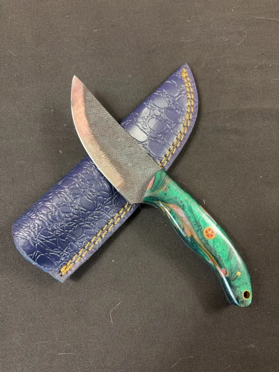 Carbon Steel Knife and Leather Sheath