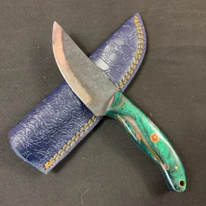 Carbon Steel Knife and Leather Sheath