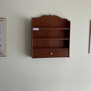 Wall shelf unit,  2 pictures, macrame plant hanger
