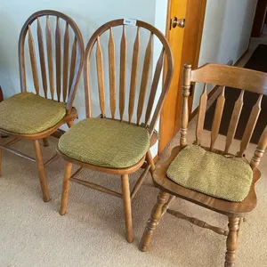 2 Oak chairs, 1 side chair