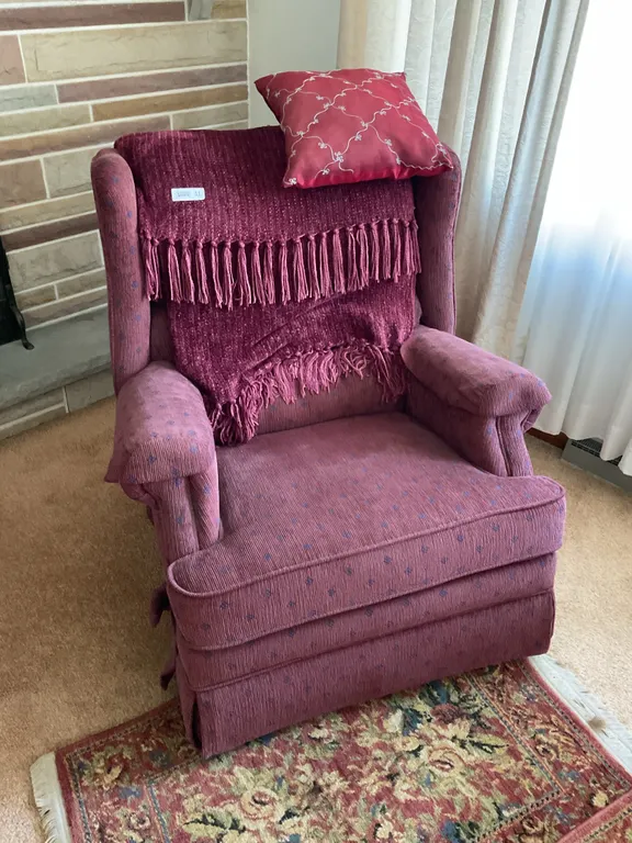 Recliner & afghan
