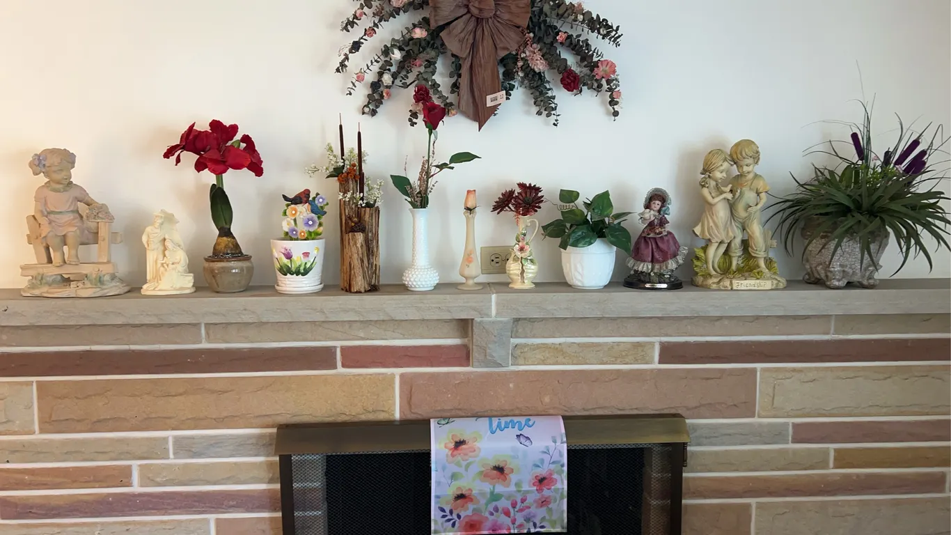 Job lot home decor on mantel