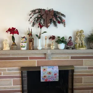 Job lot home decor on mantel