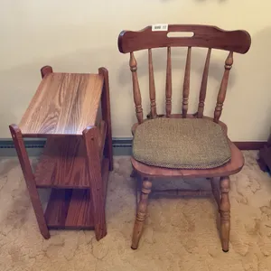 Chair & oak stand