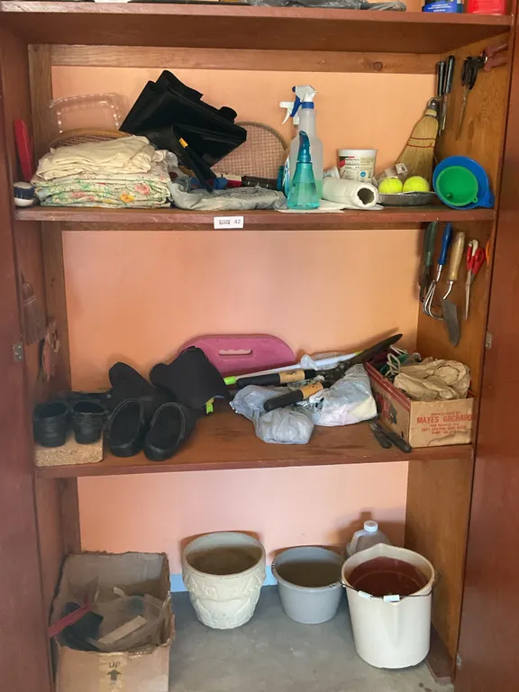 Inside of cabinet