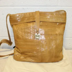 Trio Eel SkinTan Shoulder Handbag