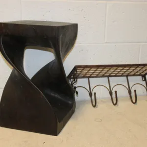 Wood Stool & Rack