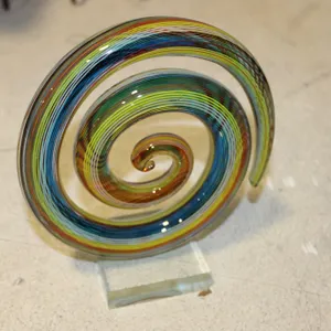 Art Glass Spiral Sculpture
