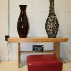 Bench, Footstool & Vases