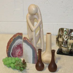 Agate Bookends And Sculptures