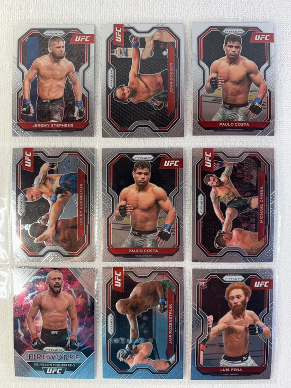 UFC Panini Prizm Cards in Sleeve