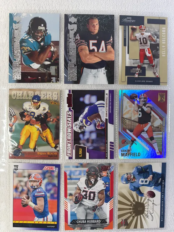 Pro & College Football Cards in Sleeve