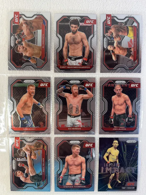 UFC Panini Prizm Cards in Sleeve