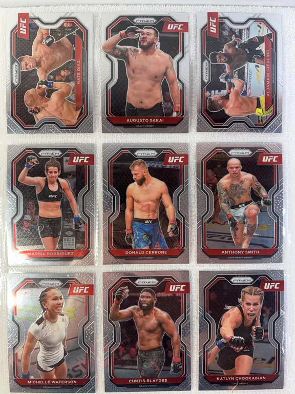 UFC Panini Prizm Cards in Sleeve