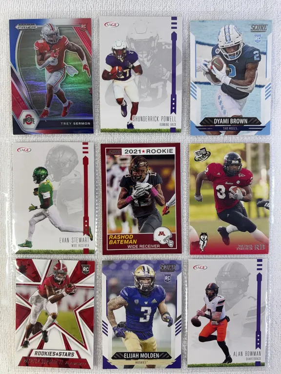 College Football Cards in Sleeve