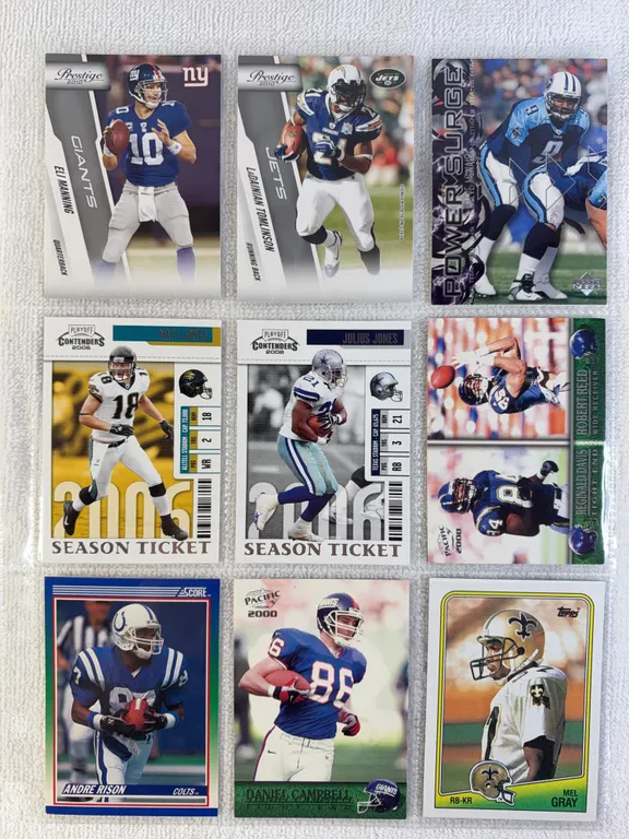 NFL Football Cards in Sleeve