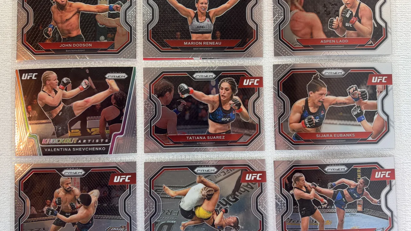 UFC Panini Prizm Cards in Sleeve
