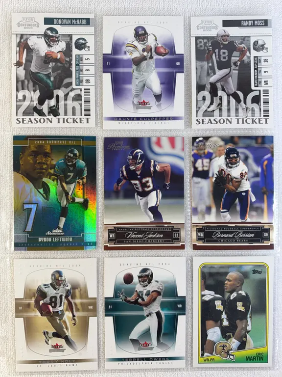 NFL Football Cards in Sleeve