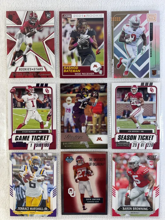 College Football Cards in Sleeve