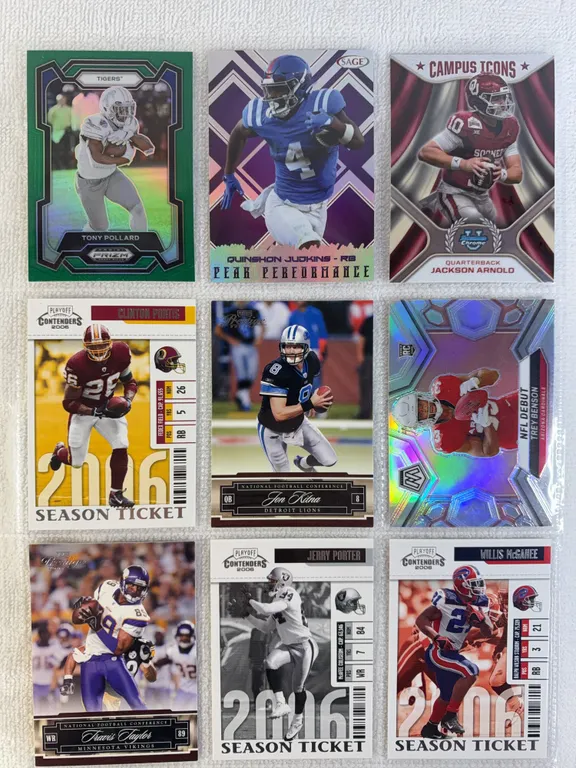 NFL Football Cards in Sleeve