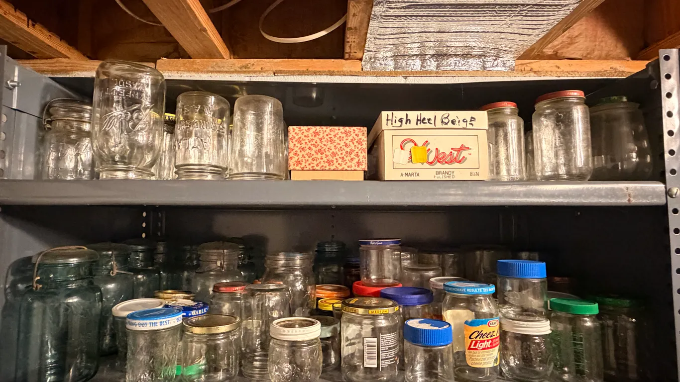 ASSORTMENT OF JARS, BALL IDEAL, MASON, AND MORE