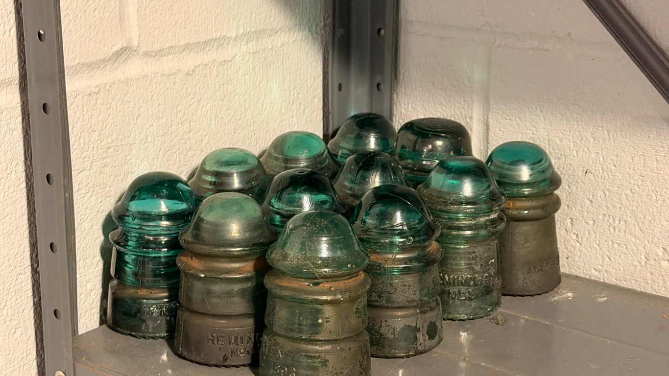 12 HEMINGRAY GLASS ELECTRICAL INSULATORS