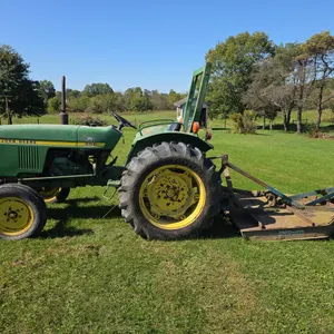 John Deere 950 Tractor Diesel Engine w/ 5ft king kutter brushhog .  Tractor is a 1970s model has had light use. Showing 710 hours runs good.