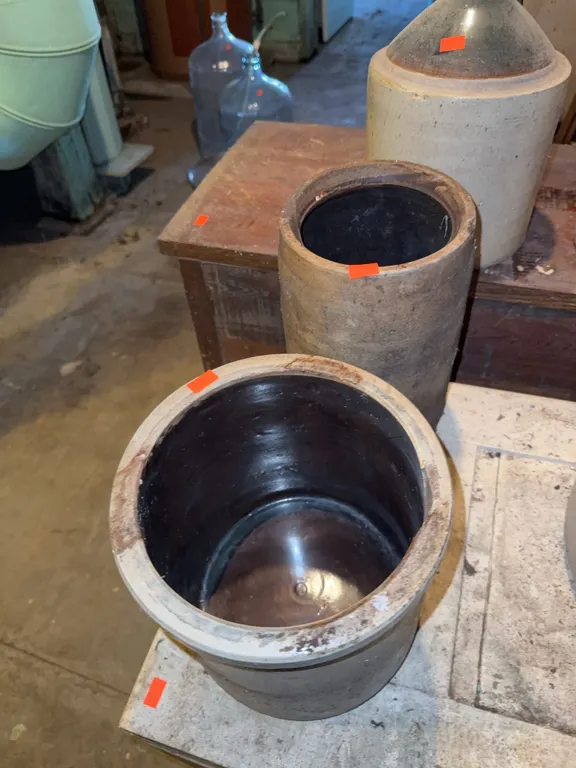 2 crocks and jug