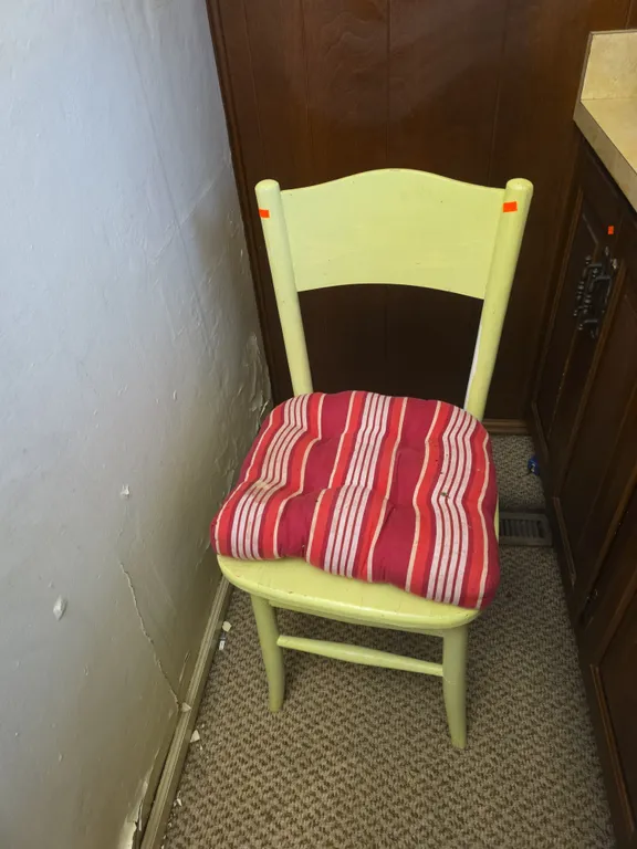 Wooden chair w/ cushion