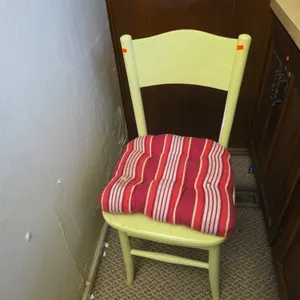 Wooden chair w/ cushion