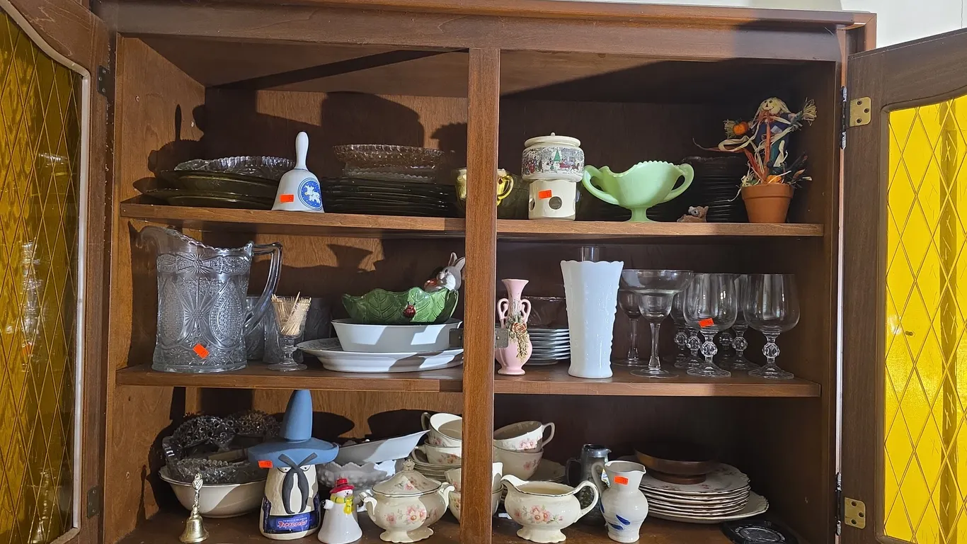 Plates, saucers, pitcher & more