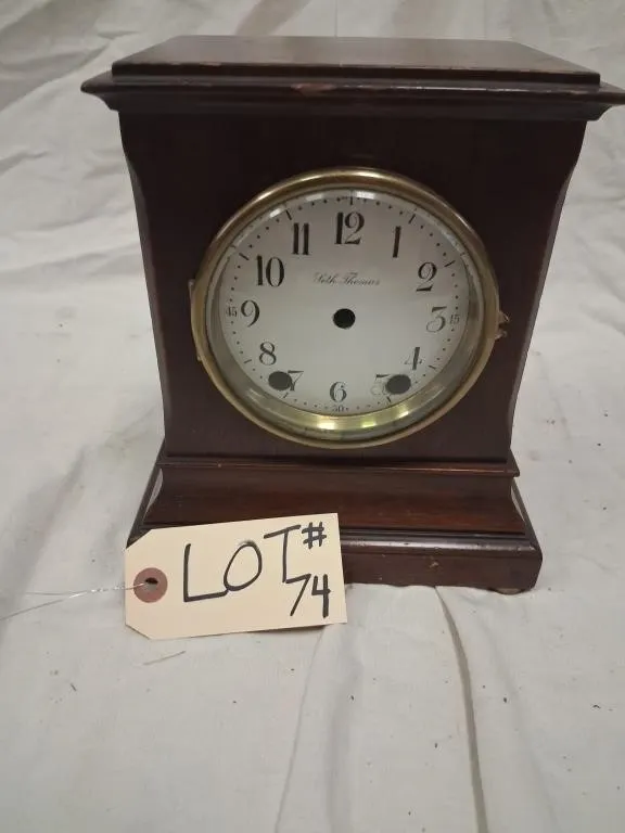 Seth Thomas Wood Mantel Clock with Movement and Pa