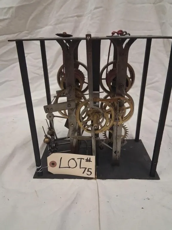 Large Exposed Mechanical Clock Movement Assembly