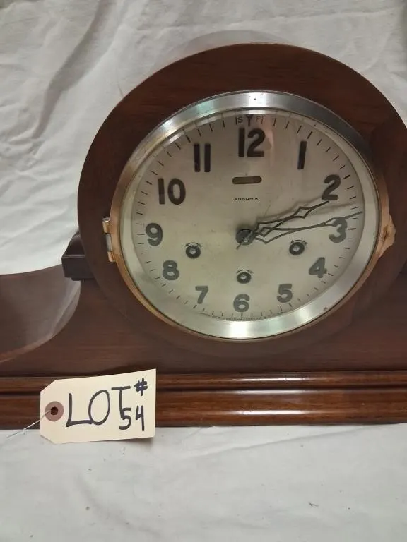 Ansonia Wood Mechanical Mantel Clock