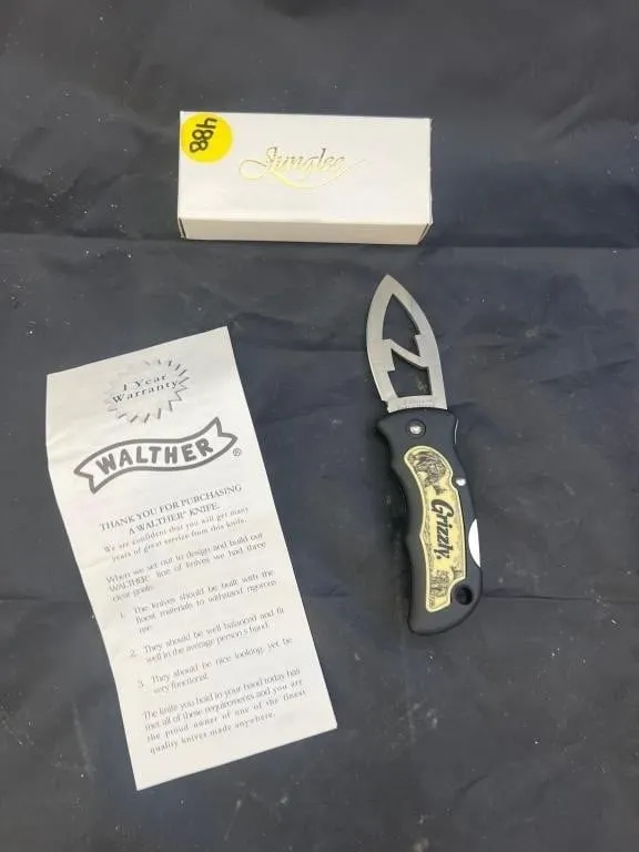 Junglee Scrimshaw Z Knife - Grizzly NIB