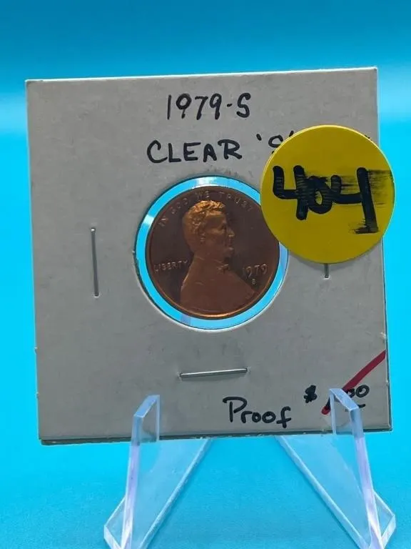 1979 S Penny Proof Clear "S"
