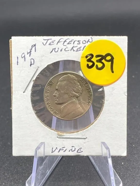 1947-D Jefferson Nickel Very Fine