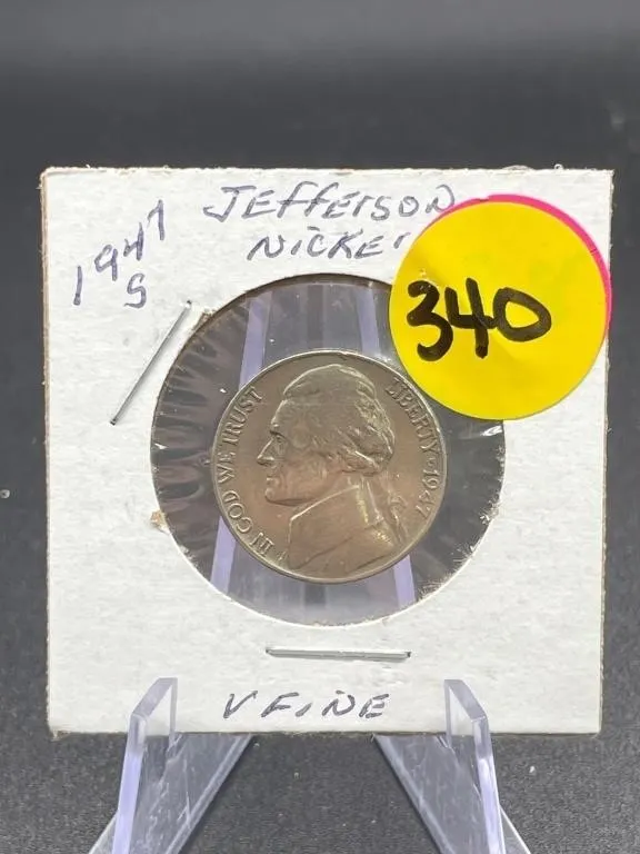 1947-S Jefferson Nickel Very Fine