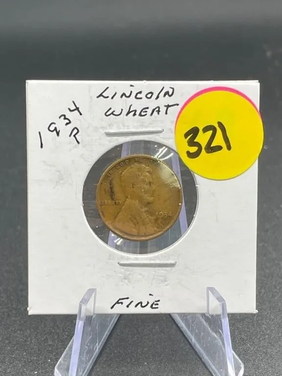 1934-P Lincoln Wheat Cent Fine
