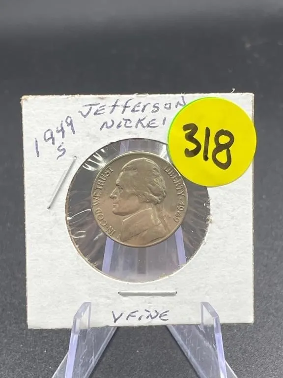 1949-S Jefferson Nickel Very Fine