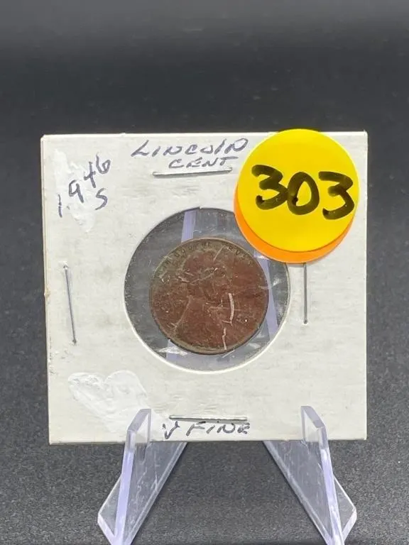 1946-S Lincoln Wheat Cent V Fine