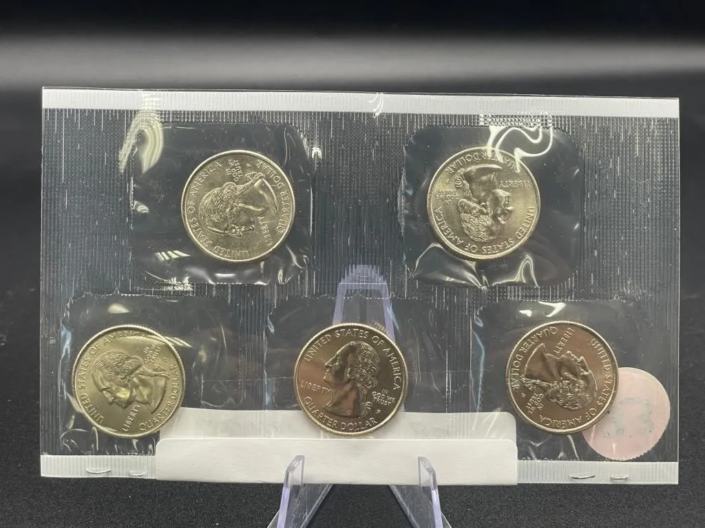 5 Pc Set 1999-P Washington Quarters BU