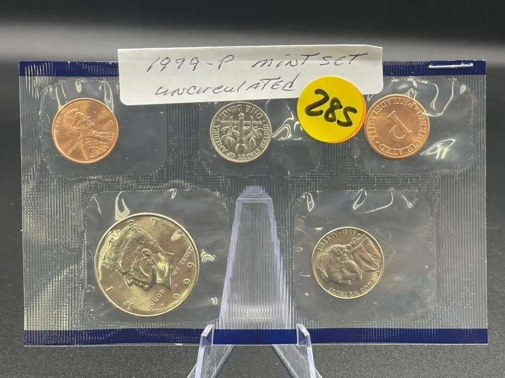 5 Pc Set 1999-P Mint Set Unc