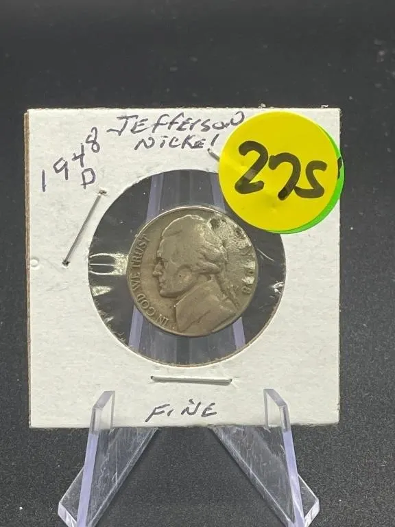 1948-D Jefferson Nickel Fine