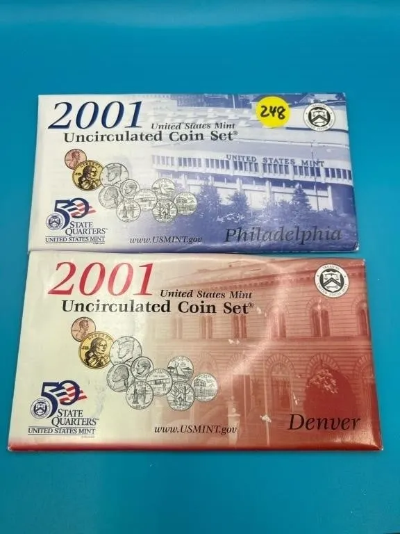 2001 Denver & Philadelphia Uncirculated Coin Sets