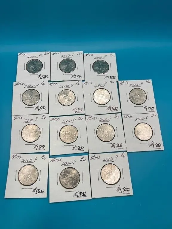 14 - 2002P BU Indiana State Quarters