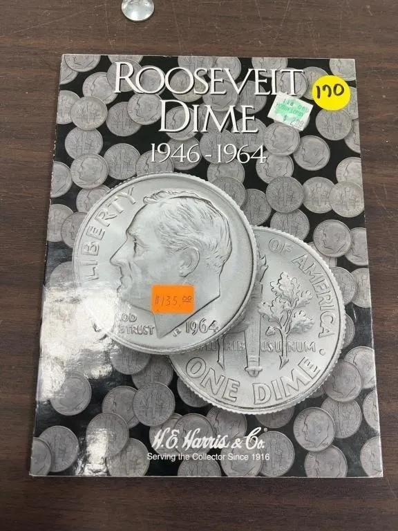 1946-1964 90% Silver Roosevelt Dimes - Full Book