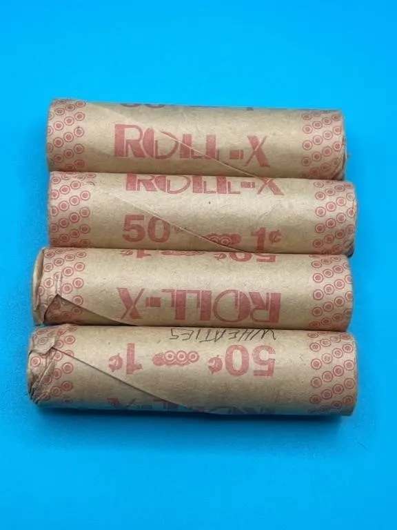 4 Rolls - Assorted Wheat Cents